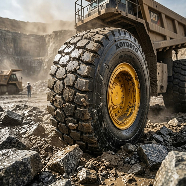 Koyooto rock mining OTR tire tread